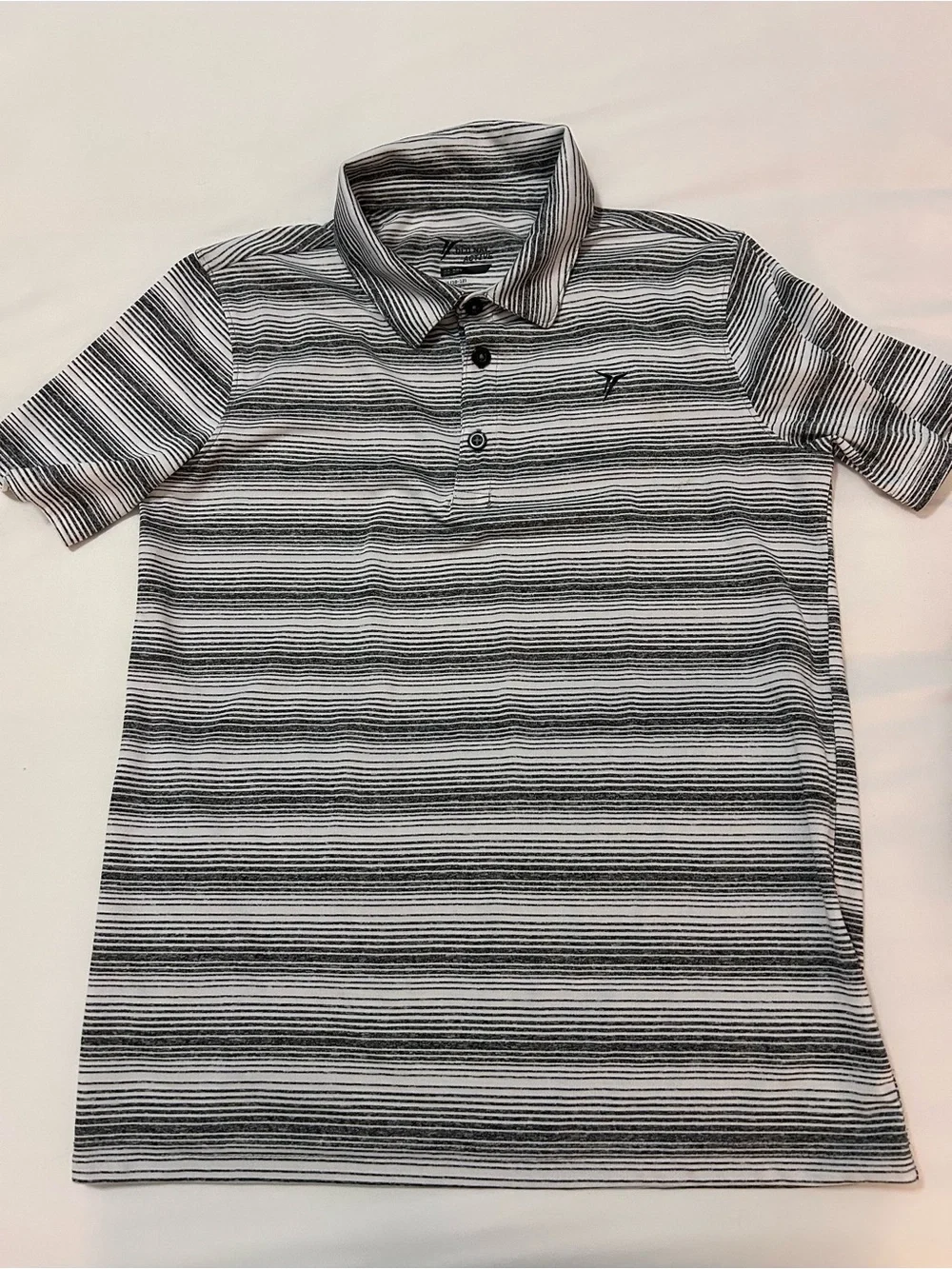Old Navy Black & White Striped Polo - Kids